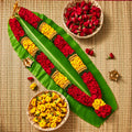 Fresh Yellow & Red Rose Garden String | Gulab Mala