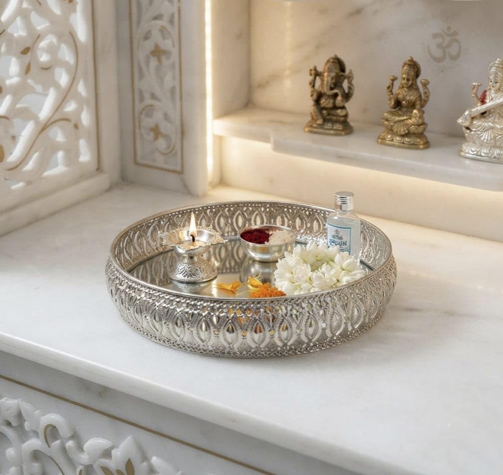 Silver Basket For Puja & Hamper Gift Pack