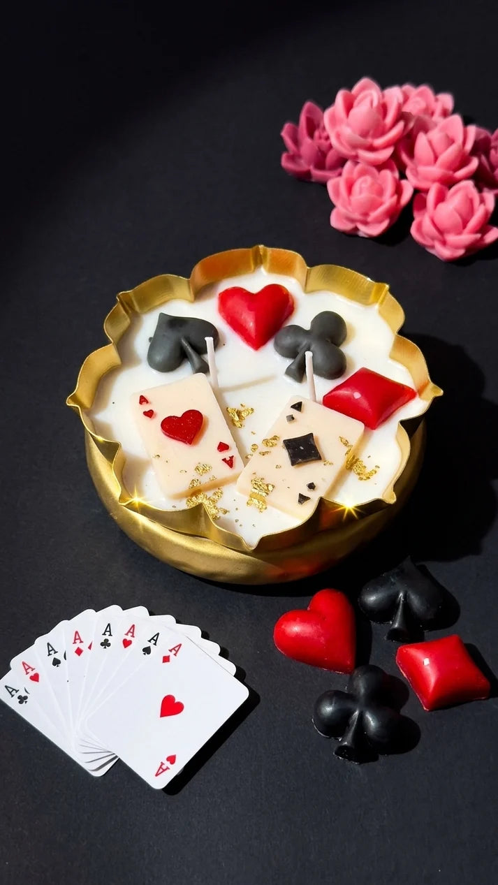 Poker Card Urli Candle