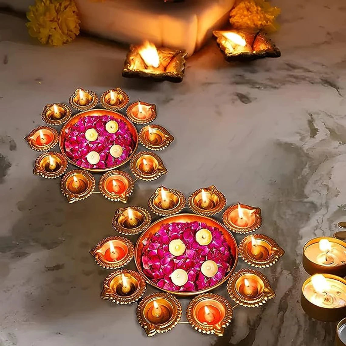 Decorative Metal Diya Traditional Diya