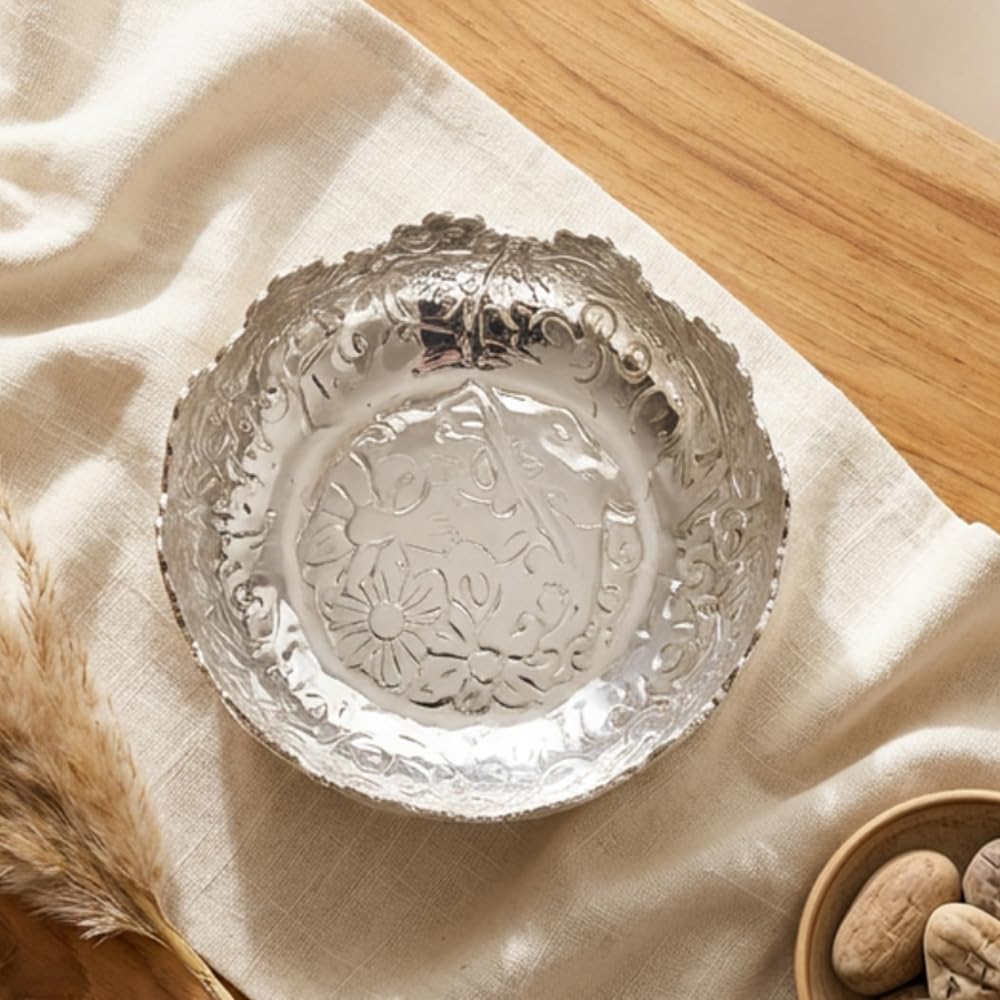 German Silver Aluminum Urli Bowl