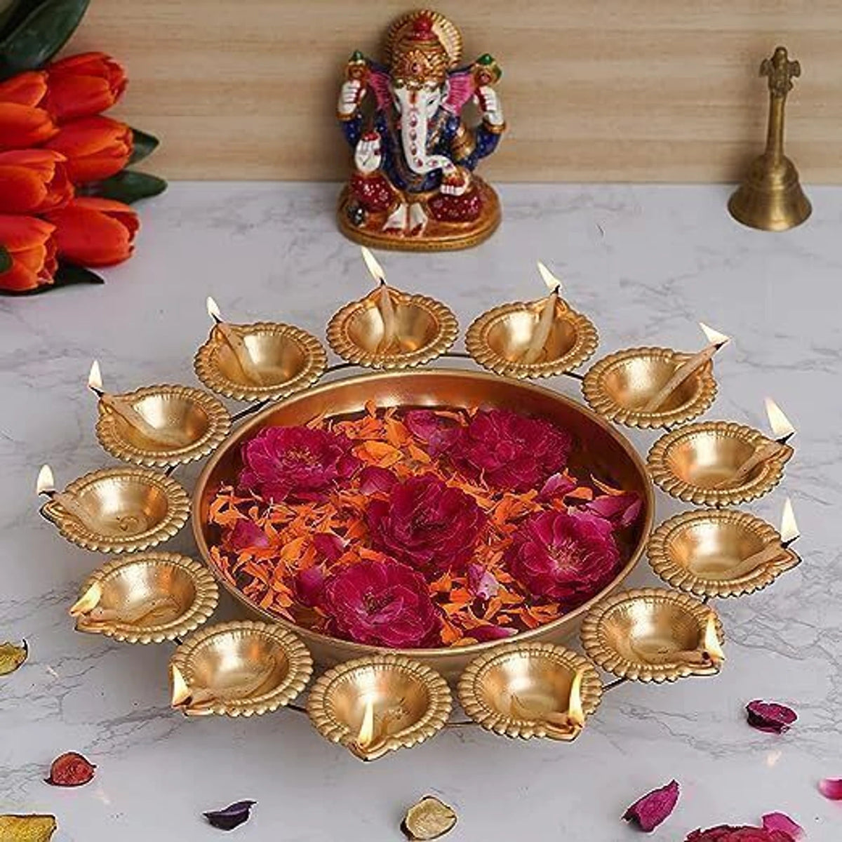 Decorative Metal Diya Traditional Diya