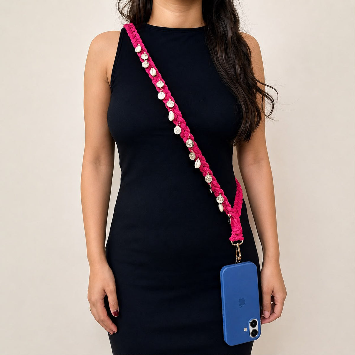 Trending Handmade Mobile Sling Bag with Boho Charms | Festive Crossbody Phone Bag