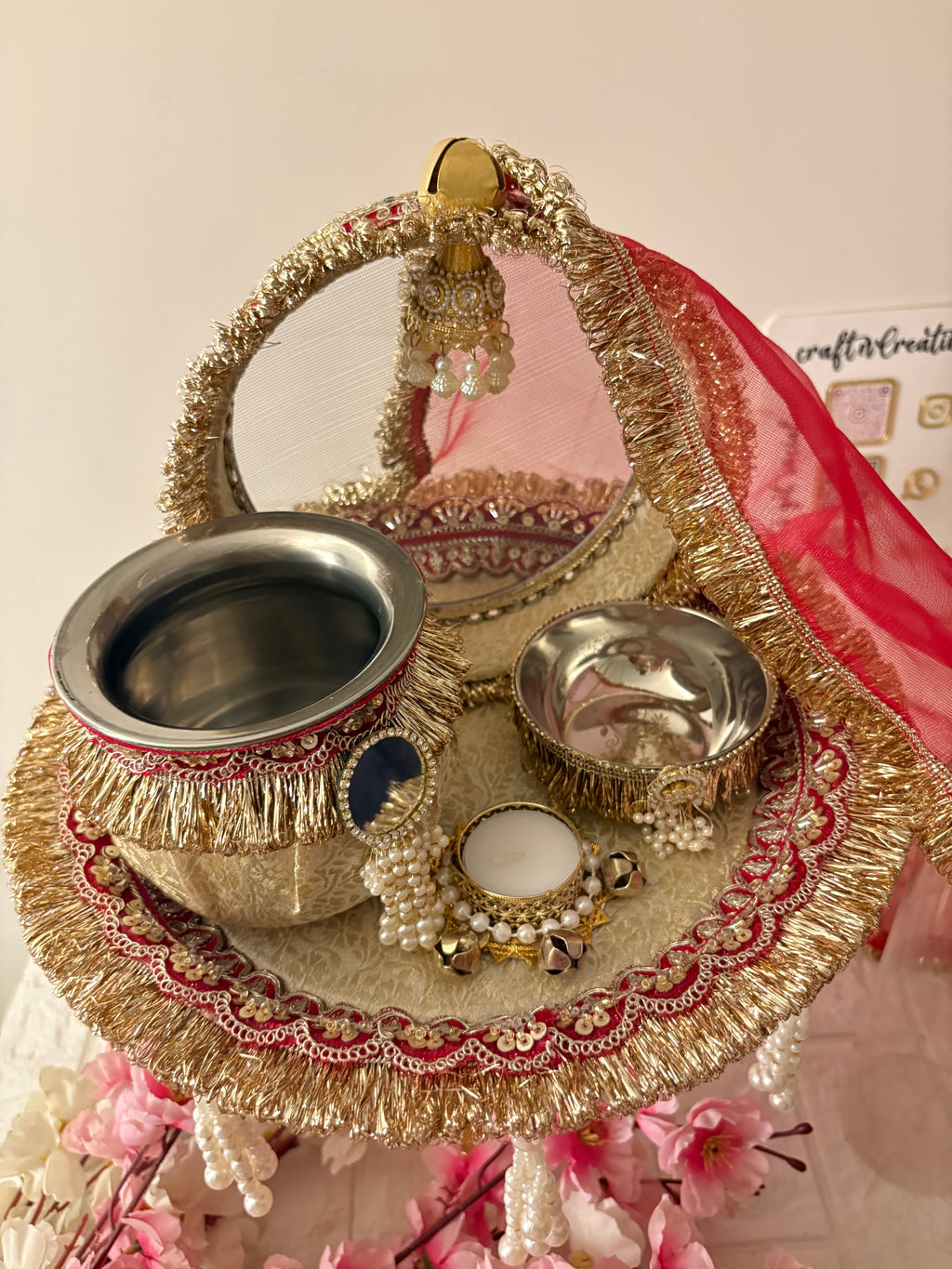 Aadhya Red-Gold Festive Set