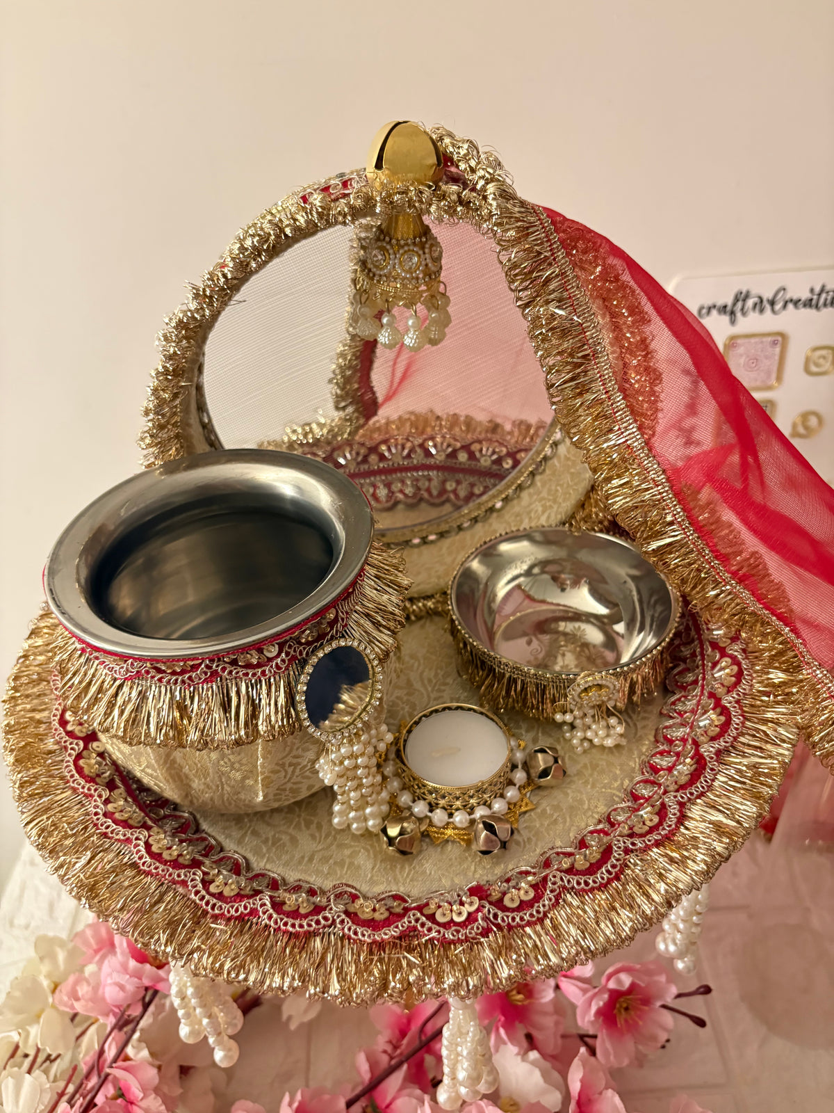 Aadhya Red-Gold Festive Set
