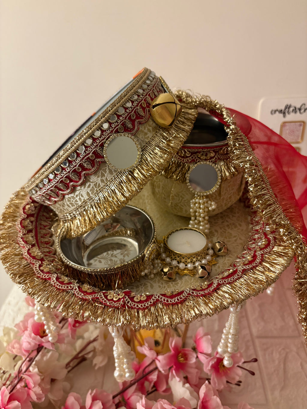 Aadhya Red-Gold Festive Set