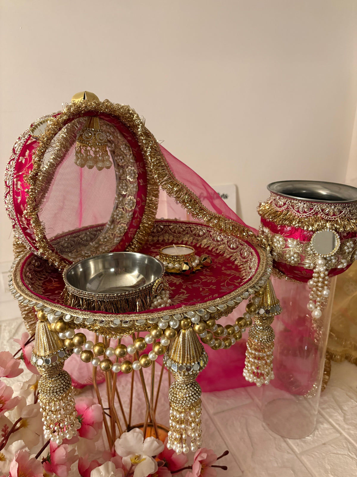 Gulabi Shringar Karwa Set