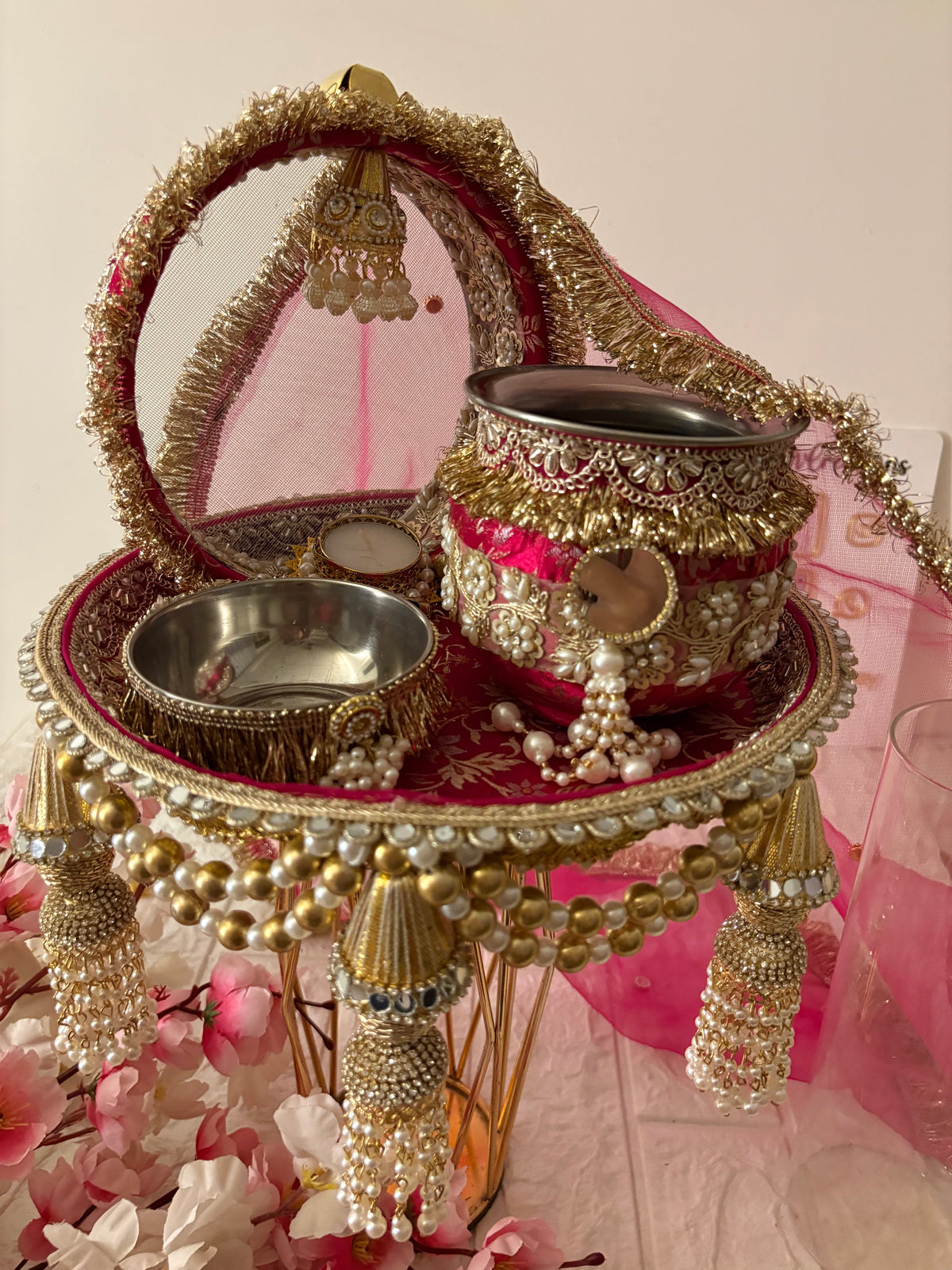 Gulabi Shringar Karwa Set