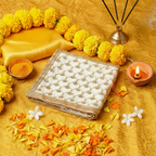 Premium White Shailputri Mata Chunri | Navratri White Chunri/Aasan | 26 x 10 inch