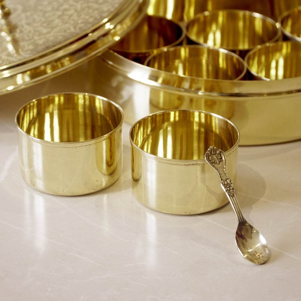 Brass Masala Dani / Spice Box