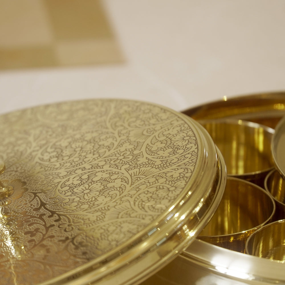 Brass Masala Dani / Spice Box