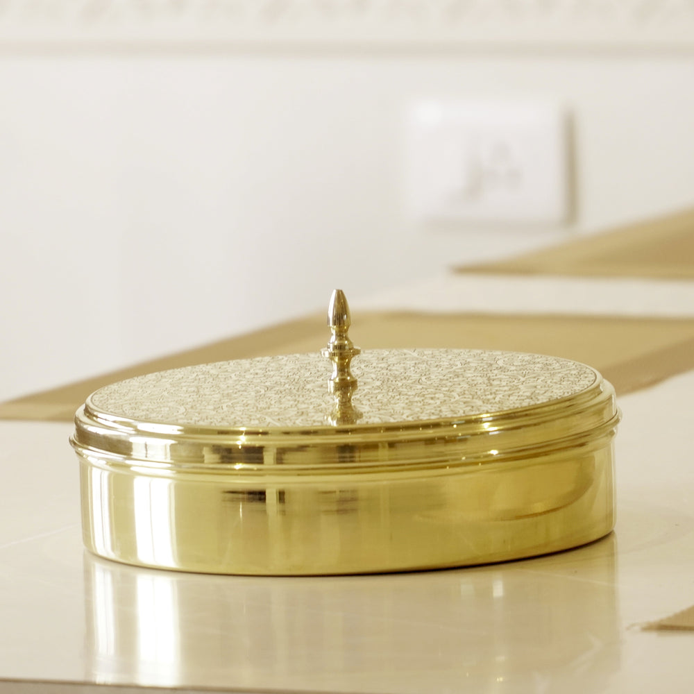 Brass Masala Dani / Spice Box