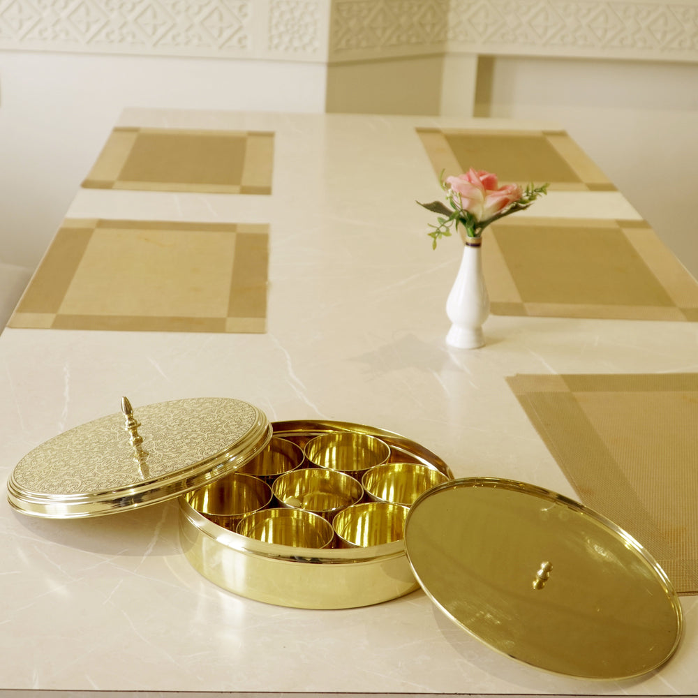 Brass Masala Dani / Spice Box
