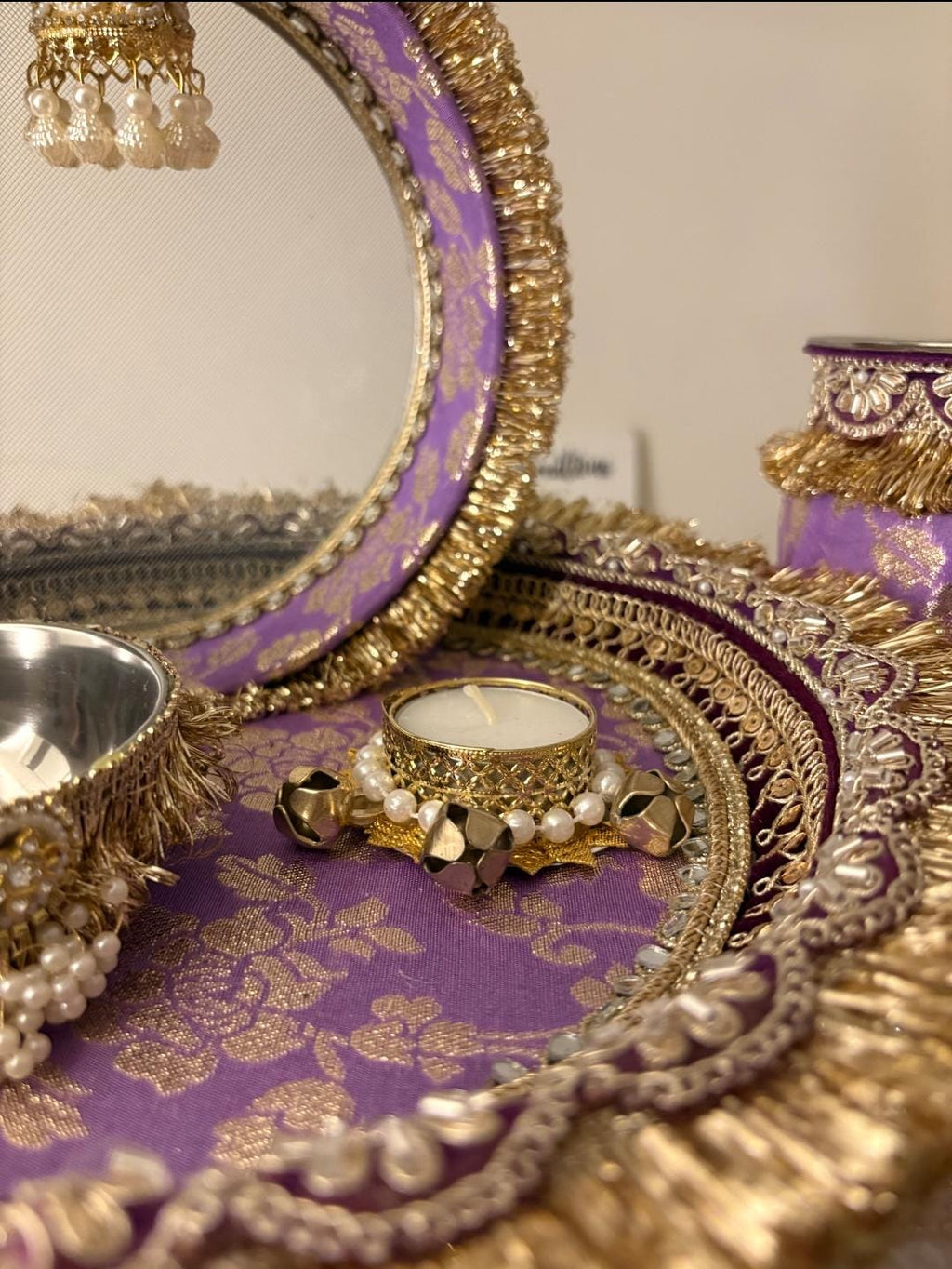 Shahzadi Purple Karwa Set