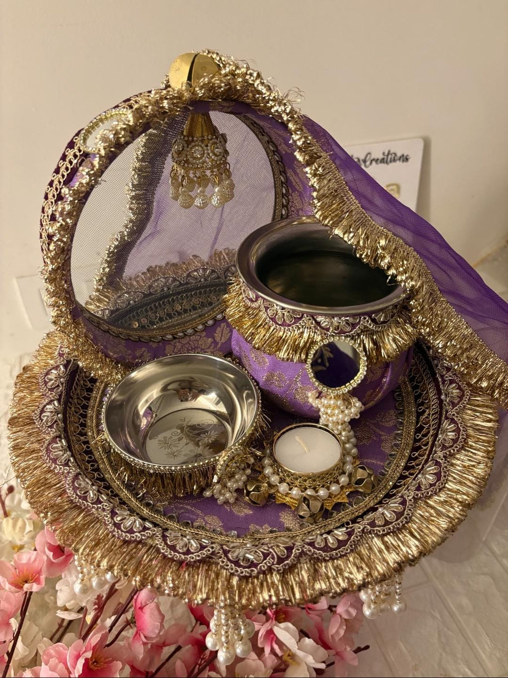 Shahzadi Purple Karwa Set