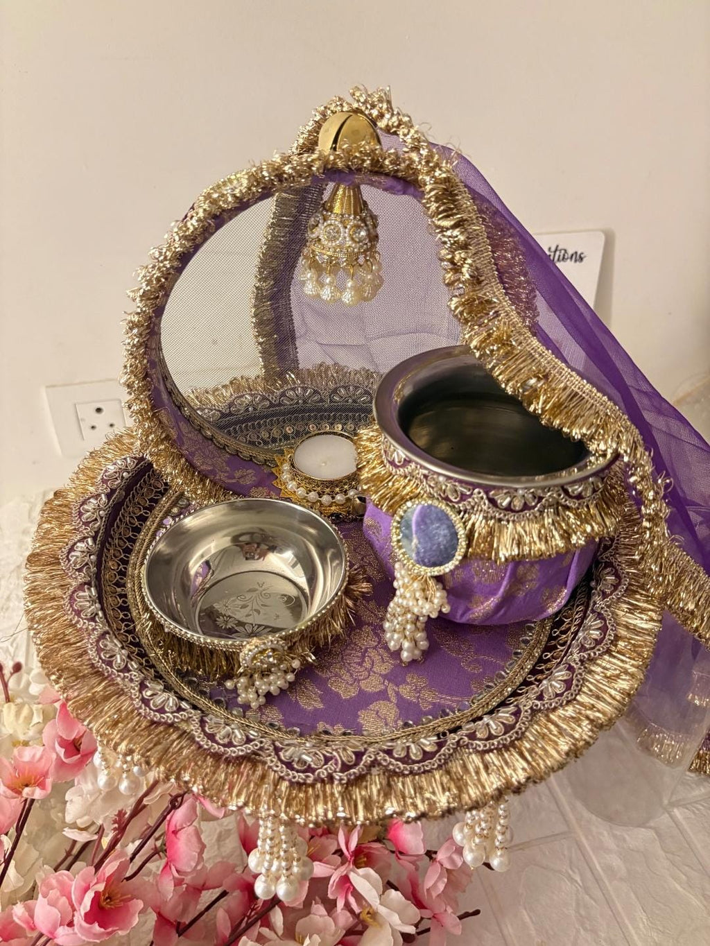 Shahzadi Purple Karwa Set