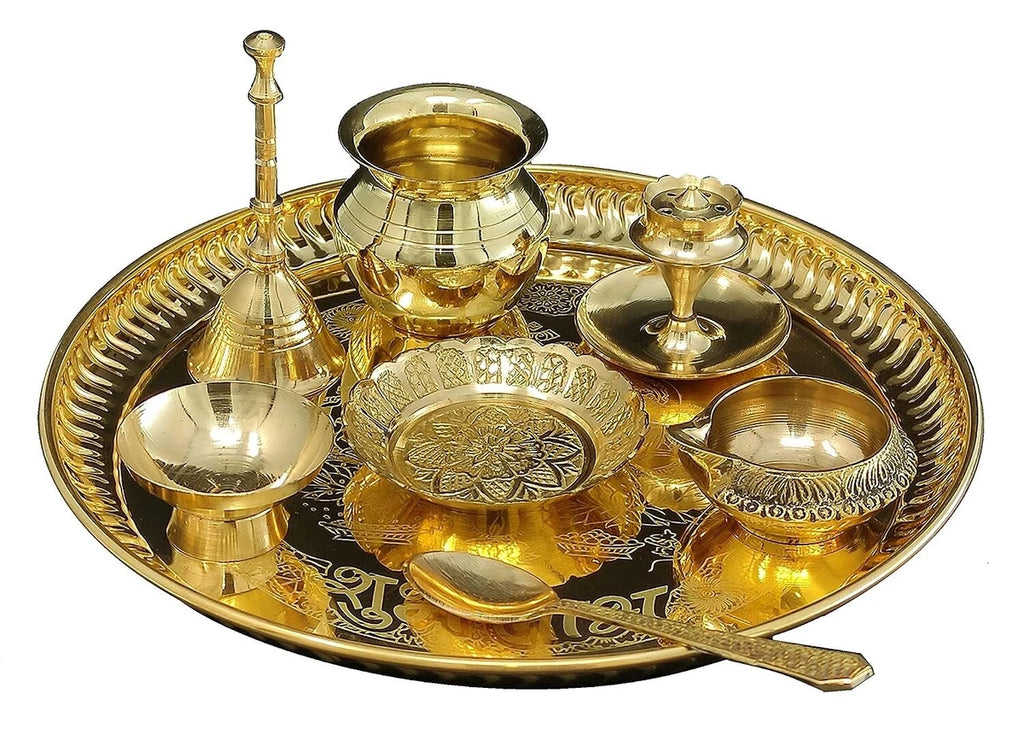 Brass Puja/Pooja Thali Set